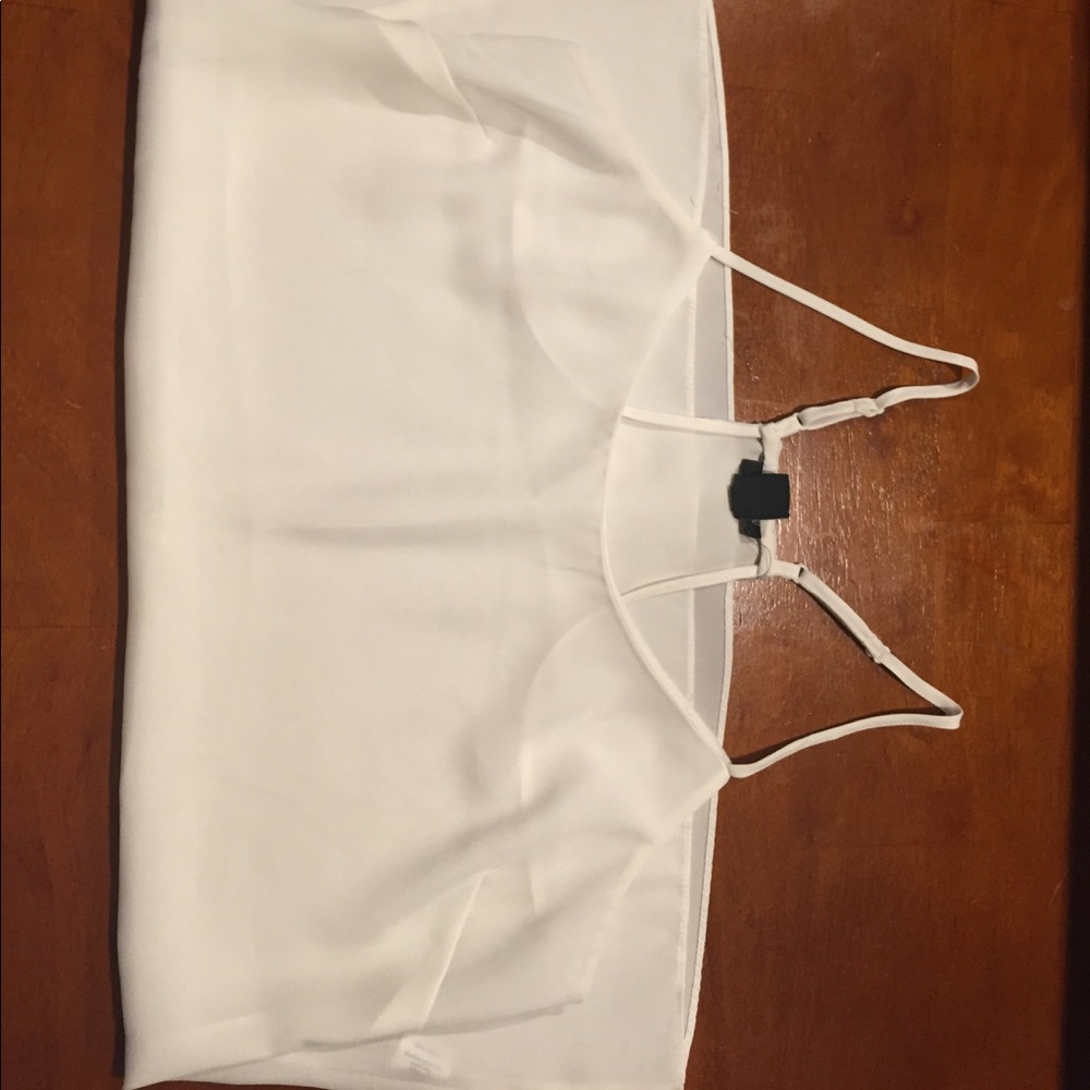 Silk razor back tank top