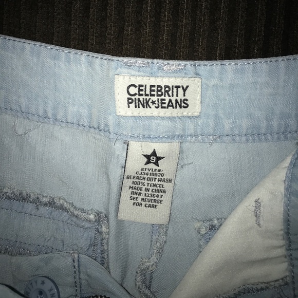 NWT--celebrity pink jeans..shorts light blue color - Picture 2 of 4