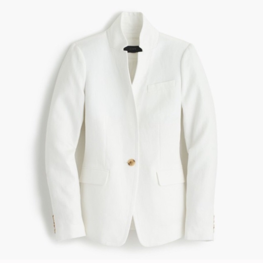 J Crew Regent Blazer White Linen!