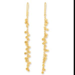 Melinda Maria Gold Vivian Fringe Dangle Earrings