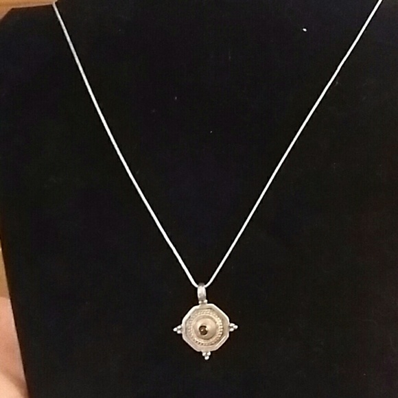 Sterling pendant and necklace stamped - Picture 2 of 4