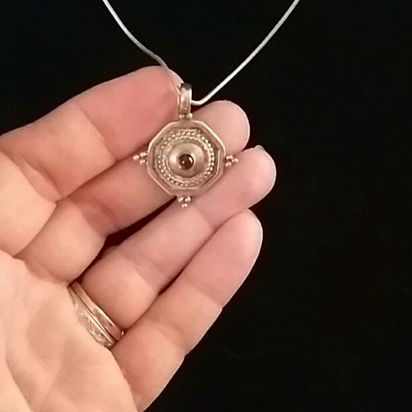 Sterling pendant and necklace stamped - Picture 3 of 4