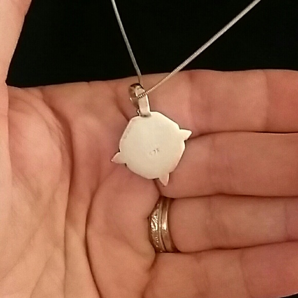 Sterling pendant and necklace stamped - Picture 4 of 4