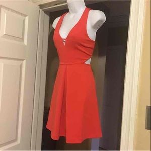 Coral cocktail dress