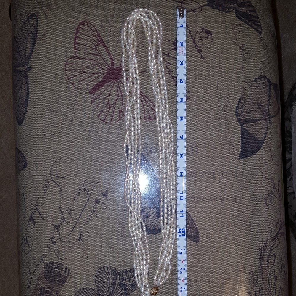 Genuine 5 strands 30" Fresh Water Pearl Necklace