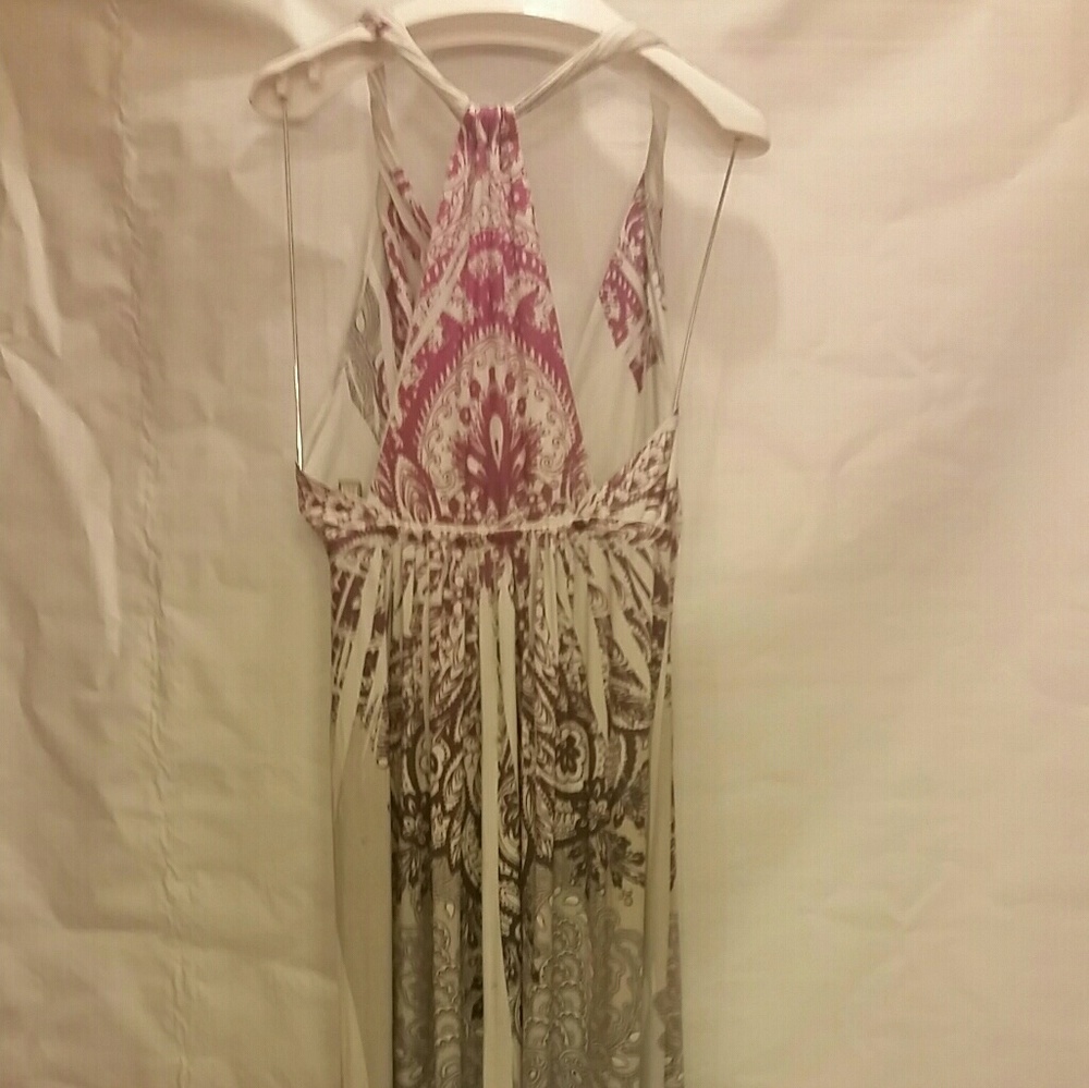 Women's summerbdress has jewels on lower dress