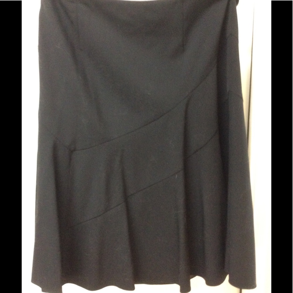 ETRO Black Silk Lined Pieced Bias Skirt Sz 42 US 6