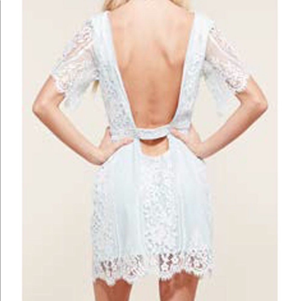 For Love & Lemons San Marco lace mint white dress - Picture 3 of 6