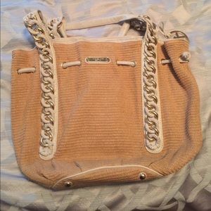 Michael Kors beige straw summer bag