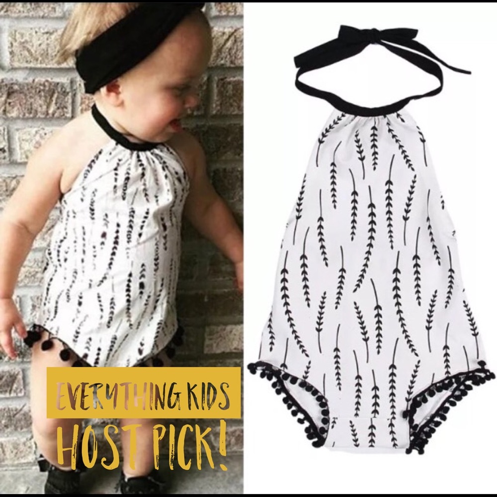 HP! Black & White Tassle Romper