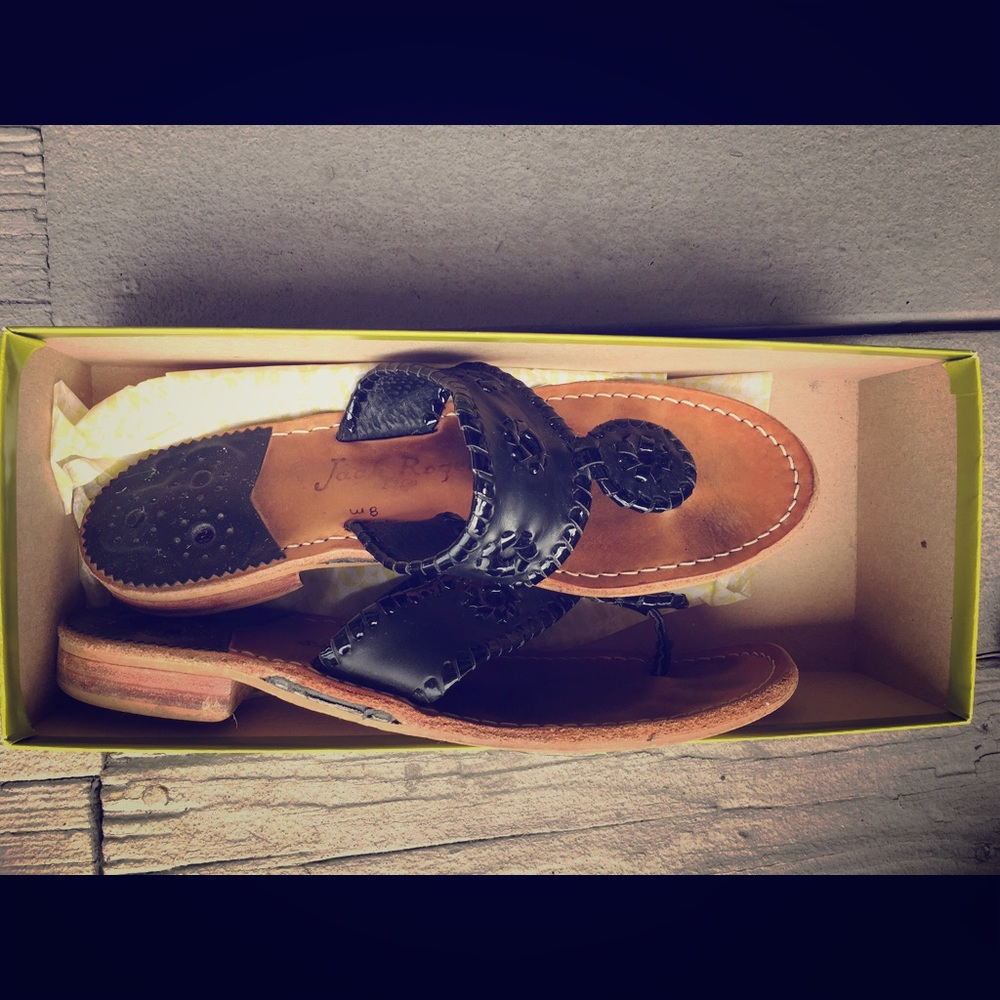 Used Classic Black Jack Rogers Size 8