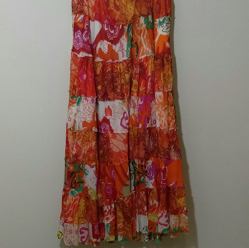 Boho floral colorful Maxi skirt