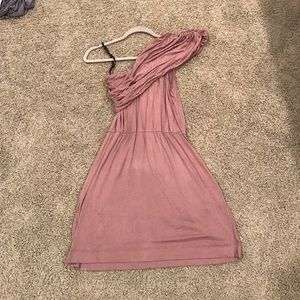 ✨One shoulder cotton pocket dress