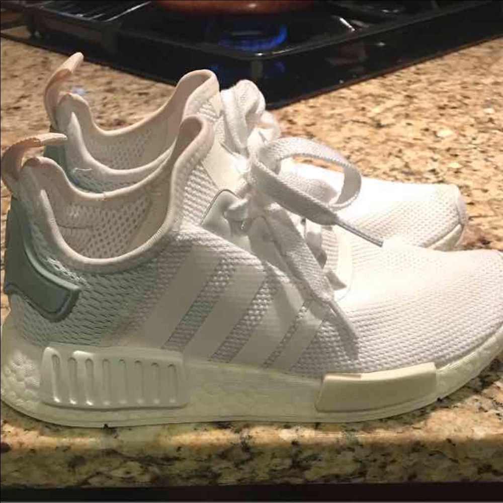 White Adidas NMDs