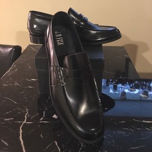Mens Black Penny Loafers