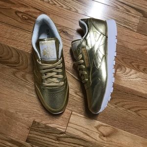 Reebok gold sneakers
