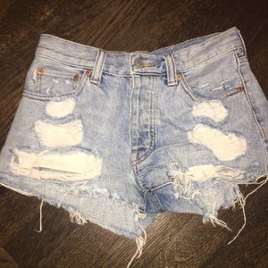 Talula ripped denim shorts