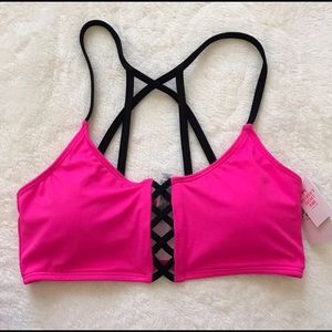 VS PINK Fun Caged Bikini Top NWT