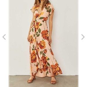 Christy Dawn | Autumn Dress in Peach Floral | XS