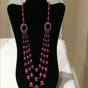 CLOSET CLOSING SALE pink pearls & crystals necklac