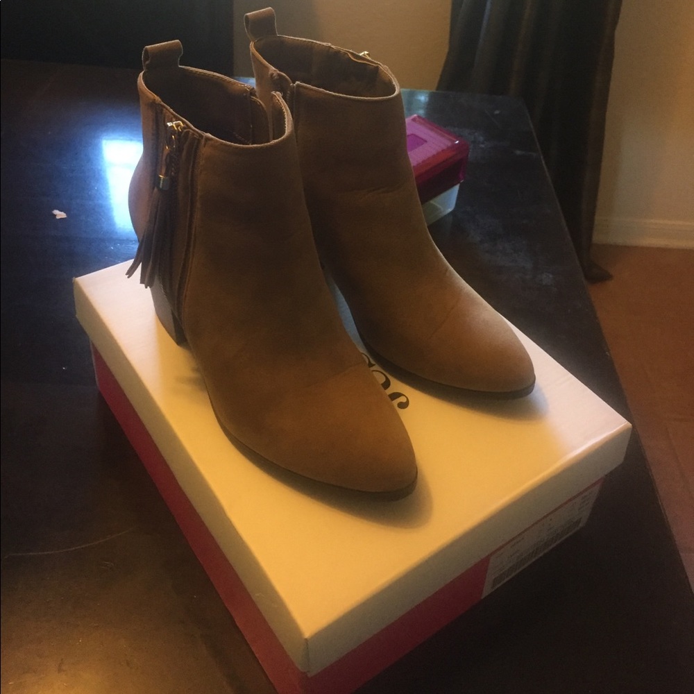 Taupe color booties