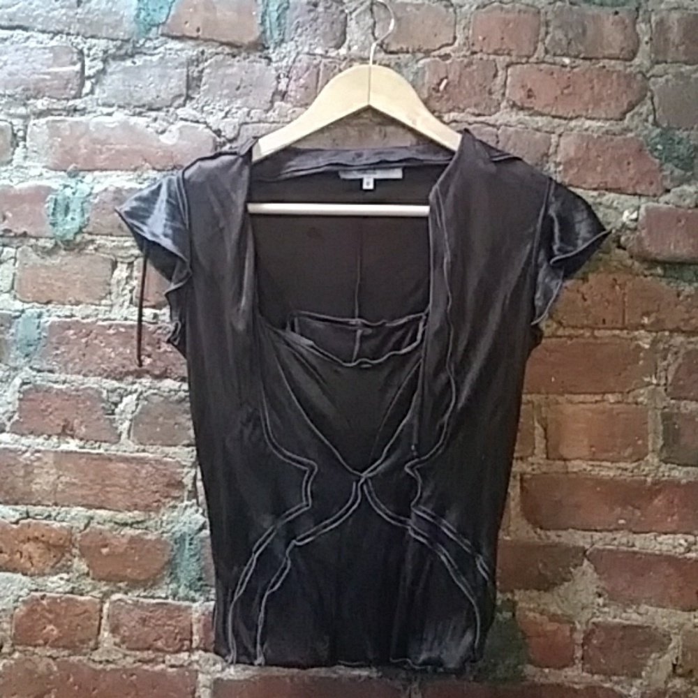 Yves Saint Laurent S brown blouse
