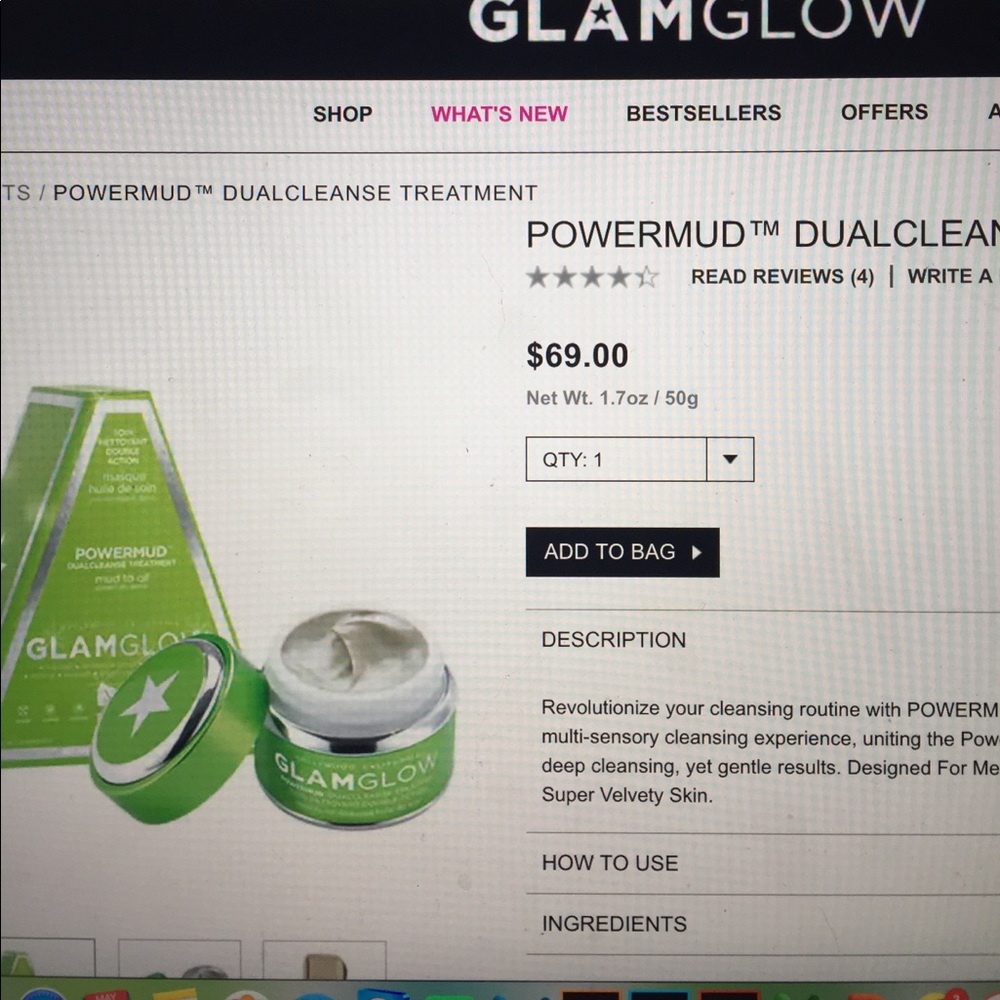 Brand New Glamglow PowerMud DualCleanse Treatment
