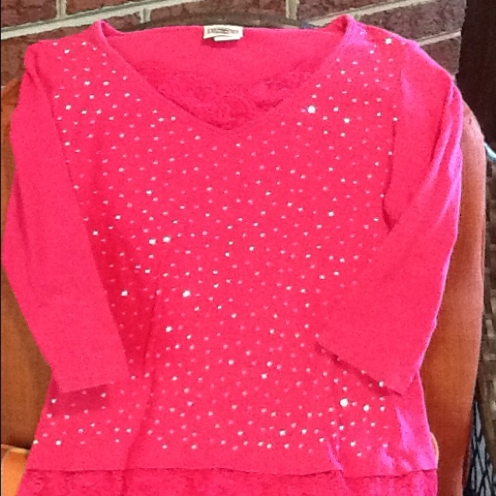 Rod's 3/4  sleeve shirt with bling 8/$25