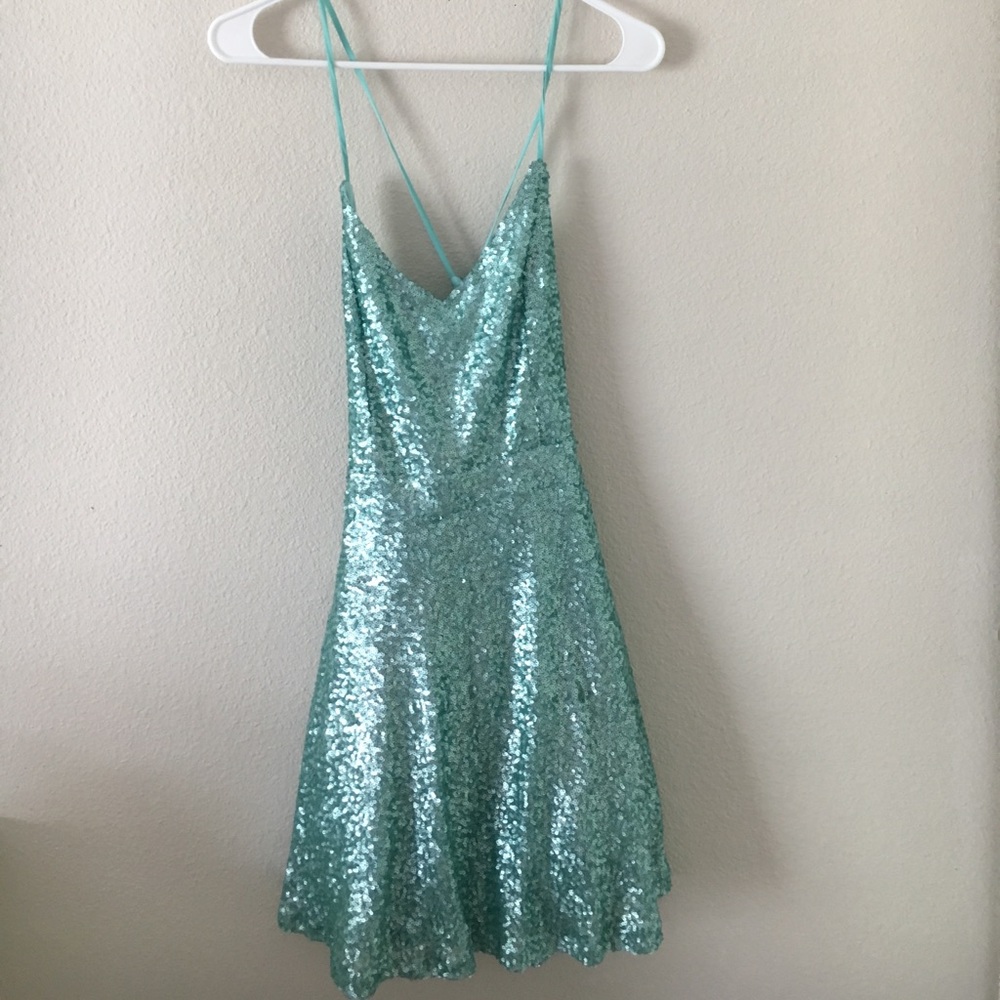 Sparkle Teal Dress