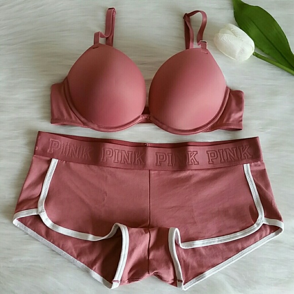 PINK SUPER PUSH-UP 34B & BOYSHORT SIZE S - Picture 4 of 4