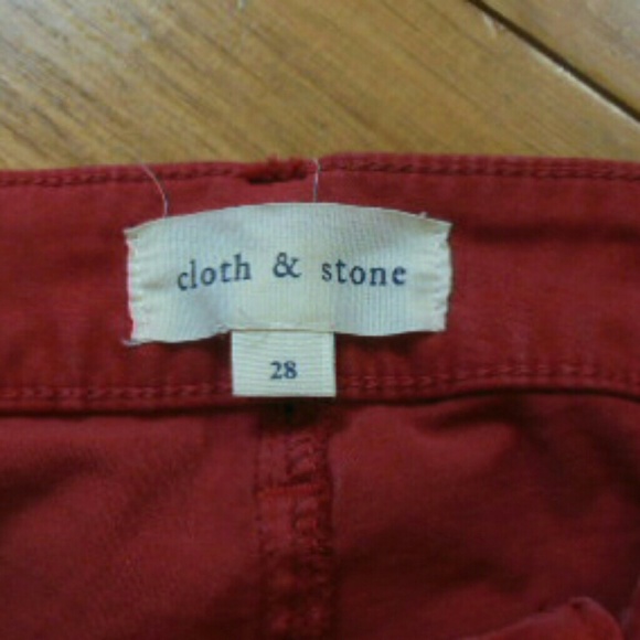 CLOTH & STONE 28 Red Skinny Jeans Brushed Cotton - Picture 6 of 7