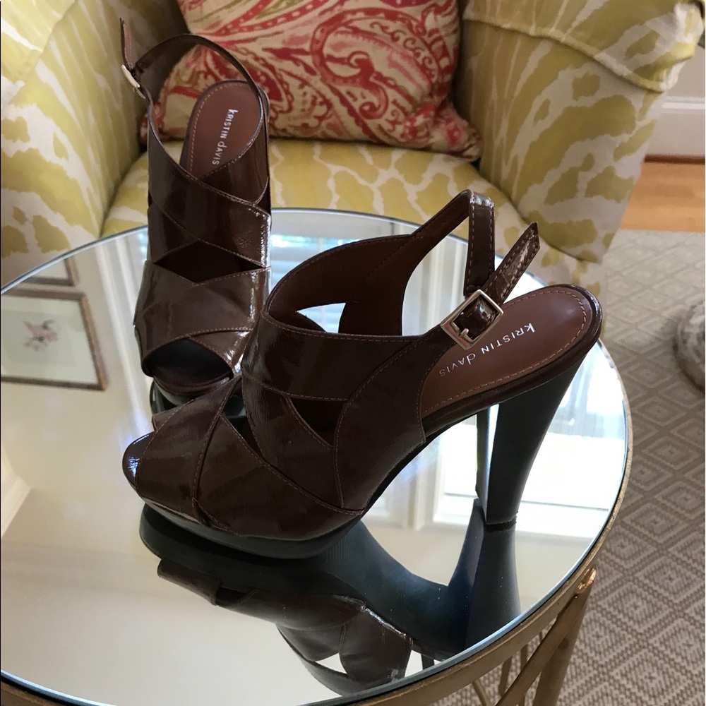 KRISTEN DAVIS LIGHT BROWN HEEL 8.5