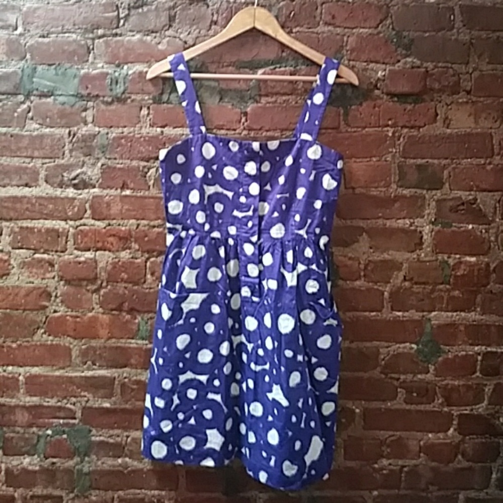 Purple polka dot sun dress Theory