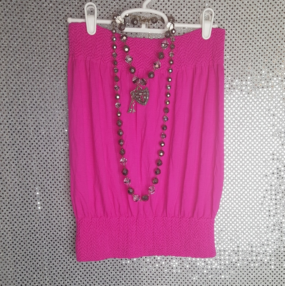 OS- PINK TUBE TOP