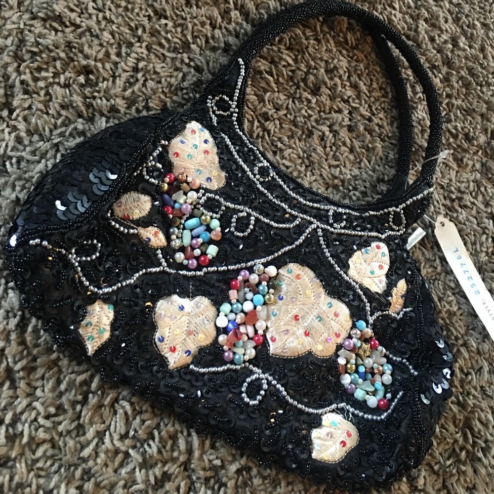 VINTAGE BEDAZZLED SEQUINS MINI PURSE
