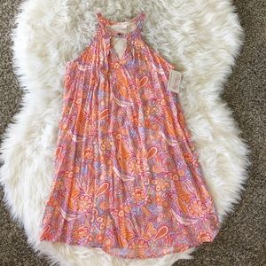 NWT pink/orange printed dress
