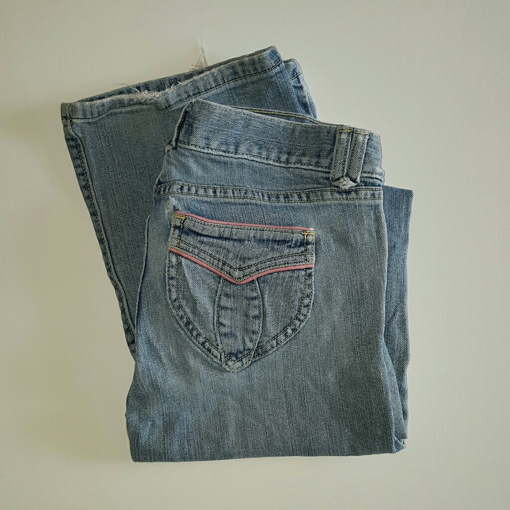 Abercrombie Faded Light Wash Boot Cut Jeans S 0