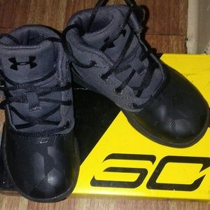 Black Steph Curry toddler size sneakers