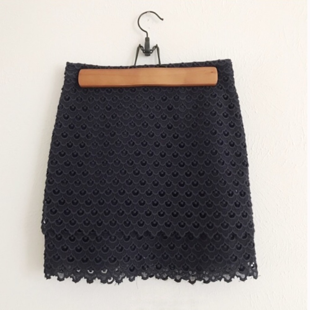 Navy Blue crochet Club Monaco Skirt