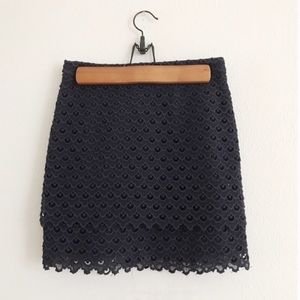 Navy Blue crochet Club Monaco Skirt