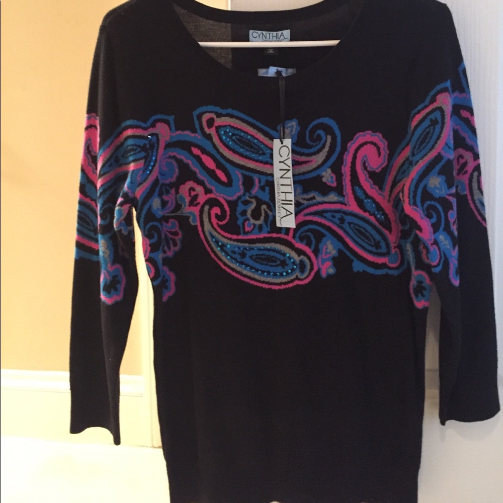 Cynthia Rowley paisley sweater