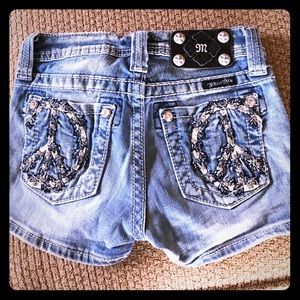 Girls size 10 Miss Me jean shorts