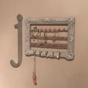 Rustic Gray/Bronze Jewelry Frame Display, $12