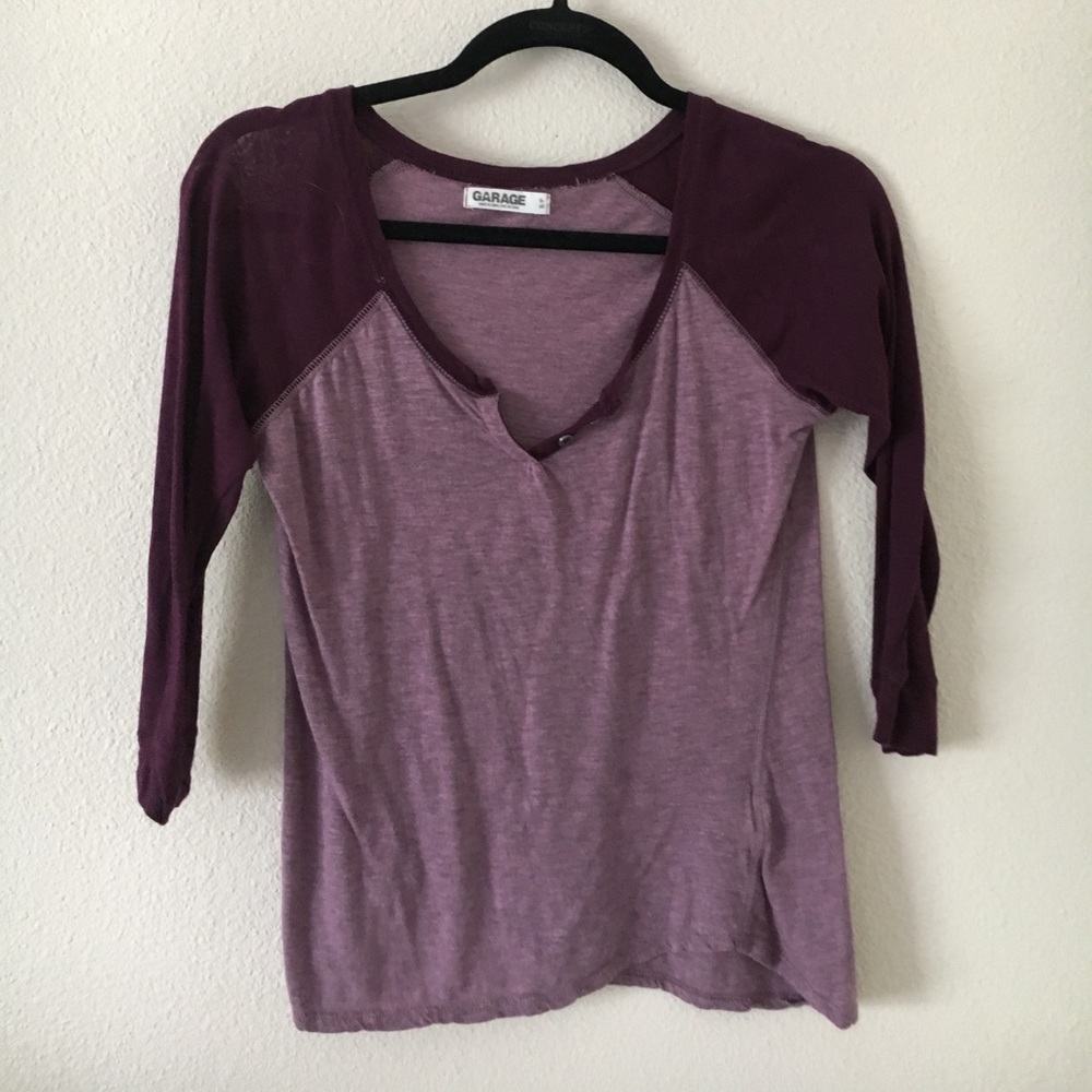 Maroon and Pink Baseball Style Shirt