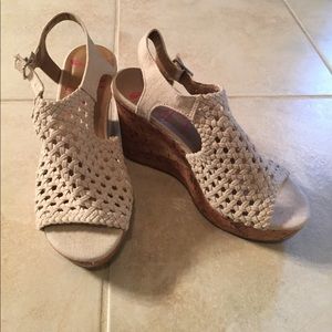 Cream peep toe Jellypop wedges