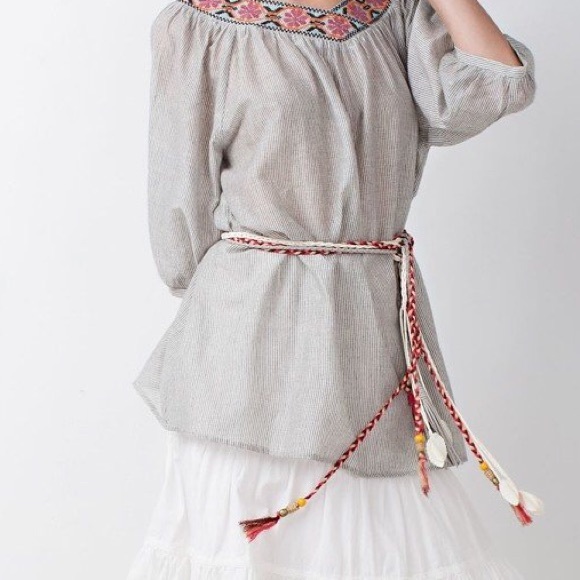 Multi Color Braided Tassel Belt - Picture 2 of 5