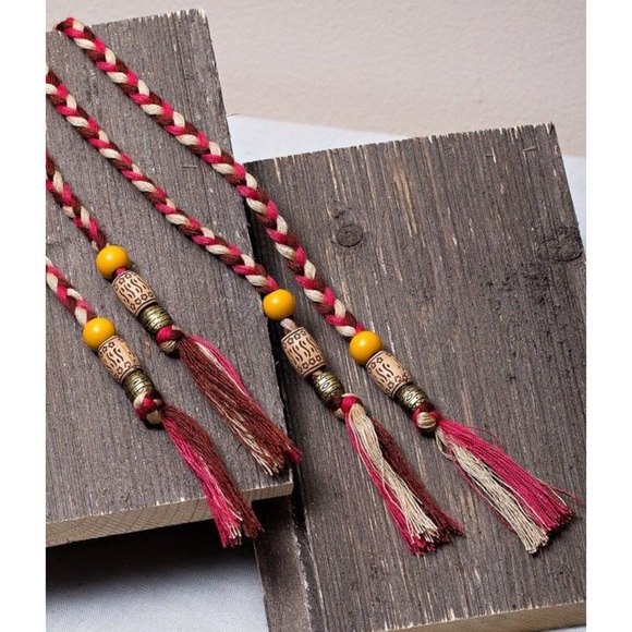 Multi Color Braided Tassel Belt - Picture 4 of 5