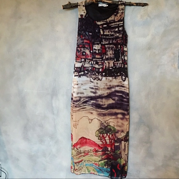 Printed chiffon dress - Picture 4 of 6