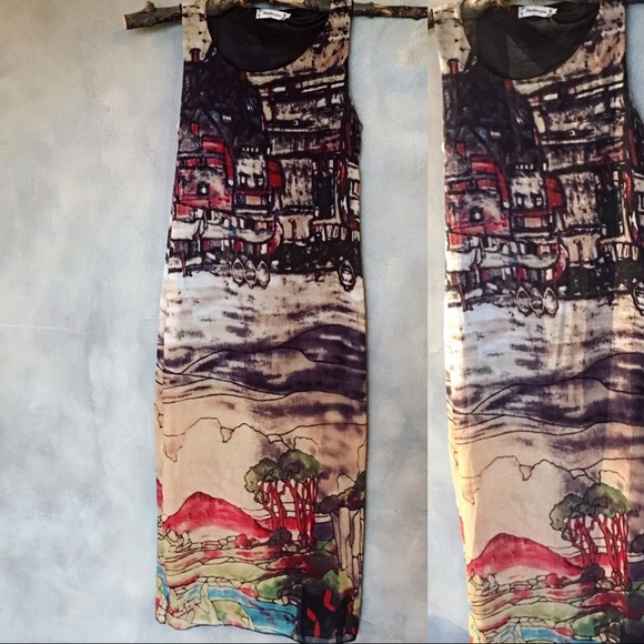 Printed chiffon dress - Picture 3 of 6