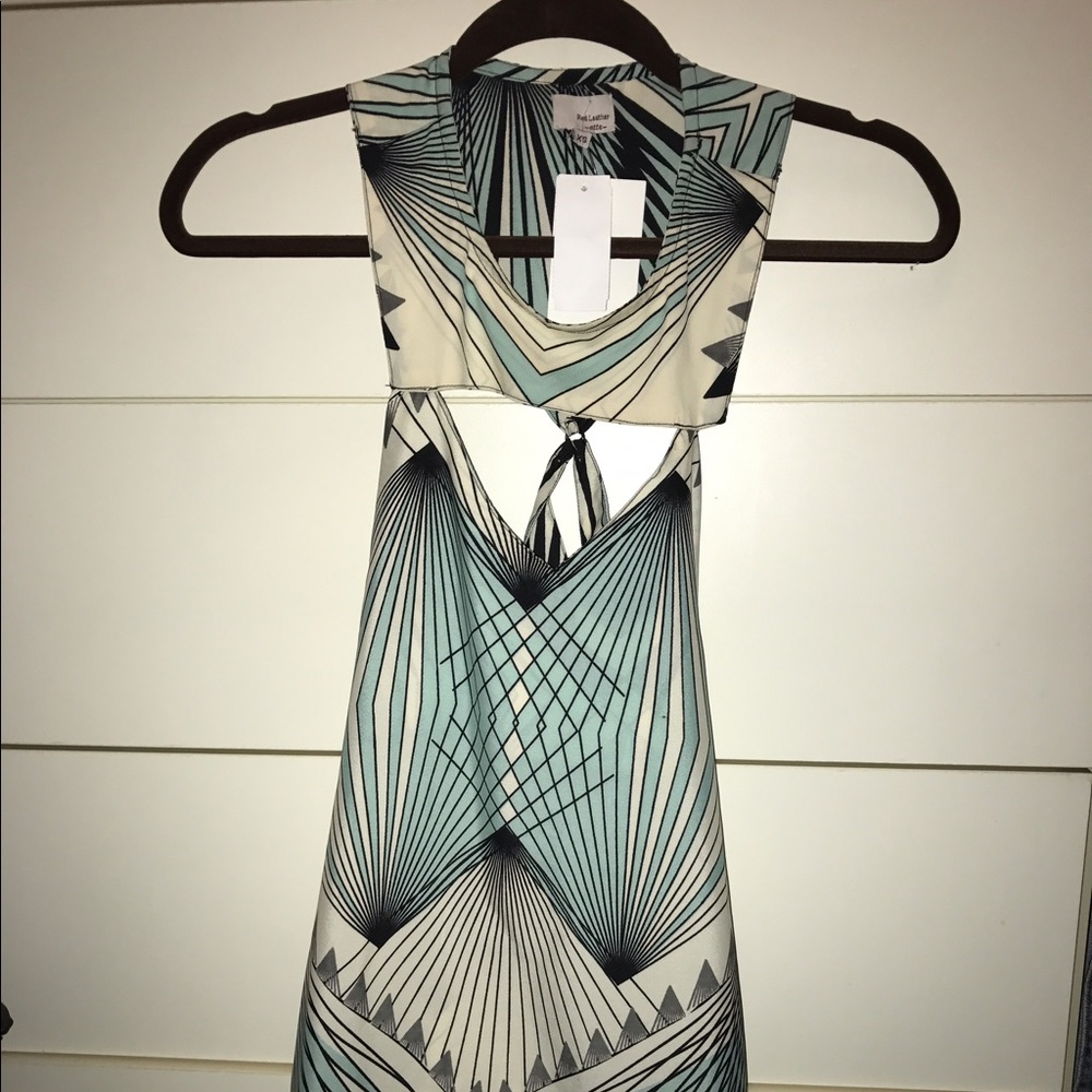 NWT LF stores-Red leather brand dress